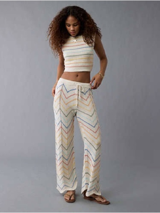 American Eagle Outfitters Pants - AE Pride High-Waisted Crochet Pant